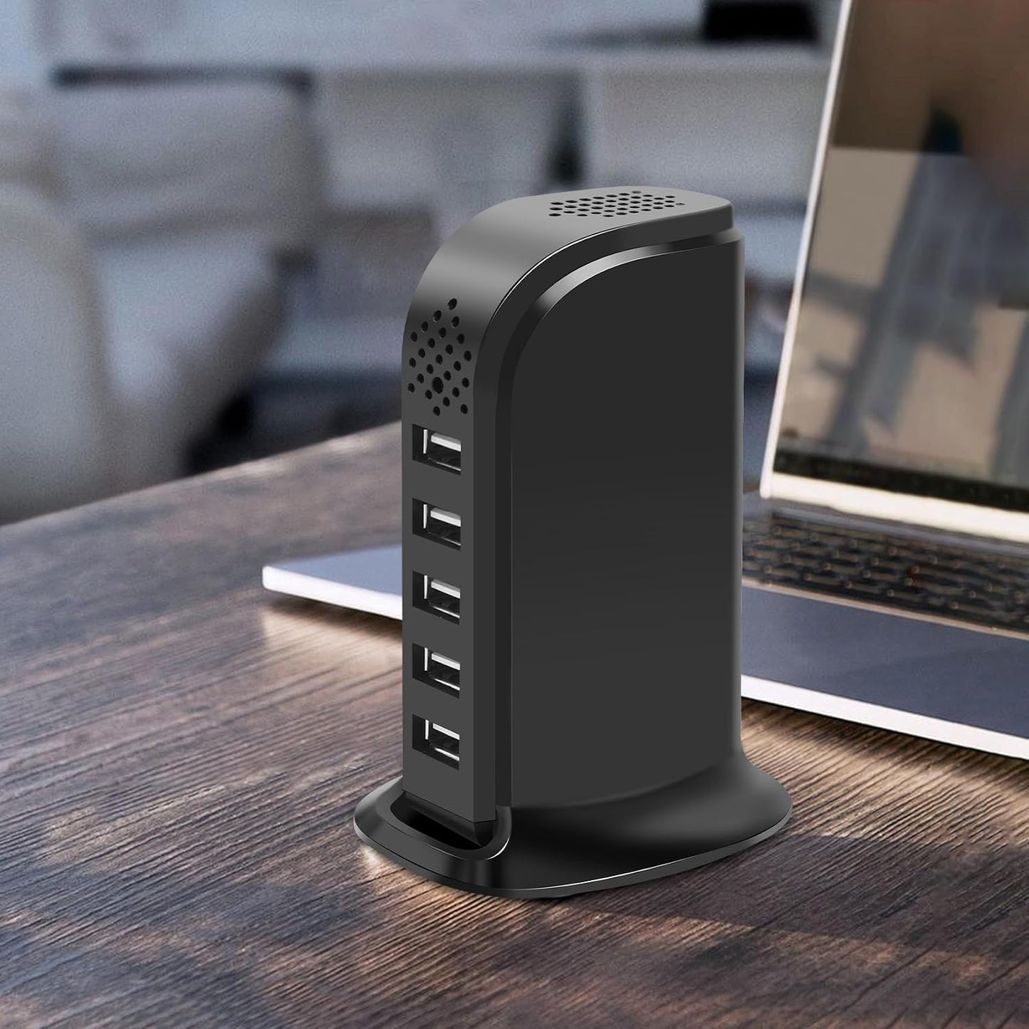 Close up of Hskah 1080P hidden camera lens on charger