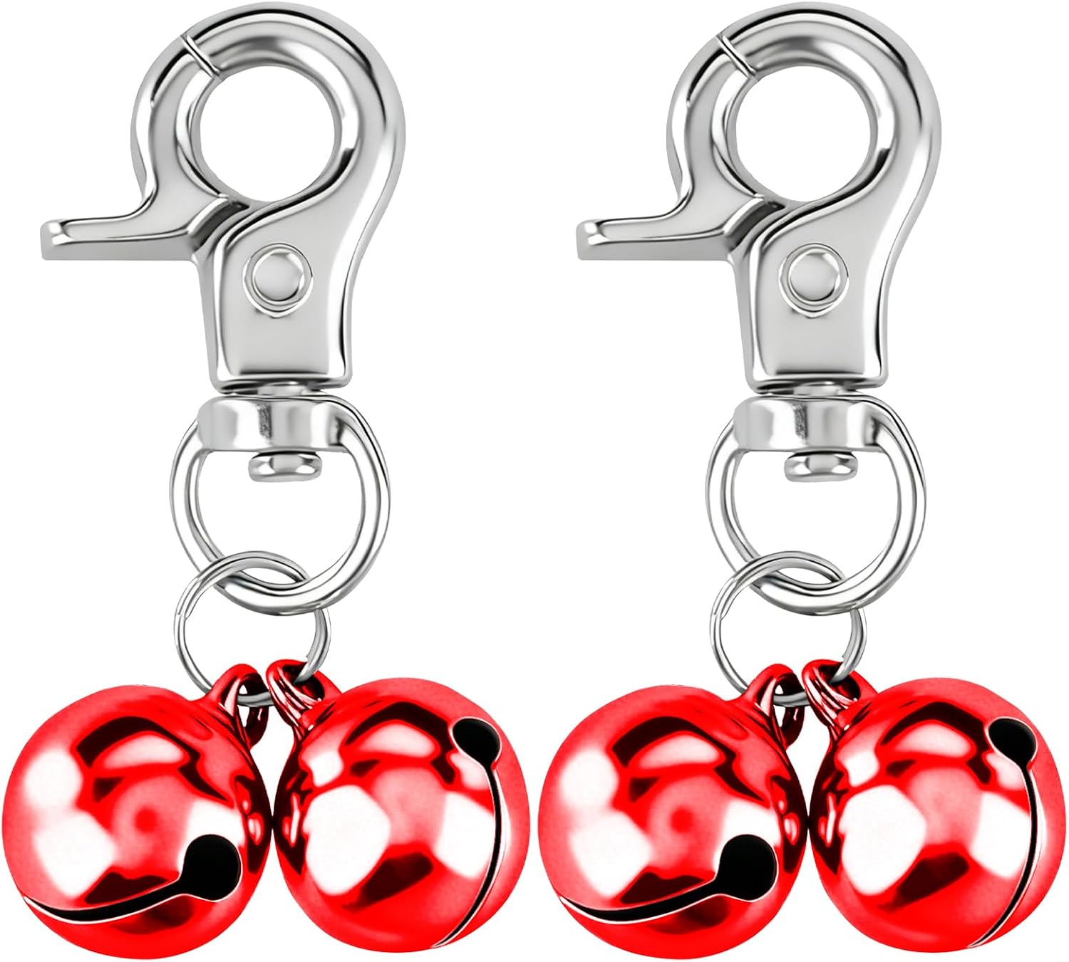 EXPAWLORER Pet Bells for Dog Cat Collar Charm - 2 Pack Cat Collar Accessories Bells Loud, Pet Jingle Ornament Training Pendant Neck Decoration Strawberry Shaped, Tracker for Saving Birds, Pink - Image 12