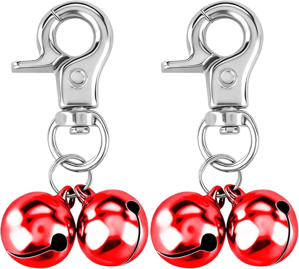 EXPAWLORER Pet Bells for Dog Cat Collar Charm - 2 Pack Cat Collar Accessories Bells Loud, Pet Jingle Ornament Training Pendant Neck Decoration Strawberry Shaped, Tracker for Saving Birds, Pink - Image 12