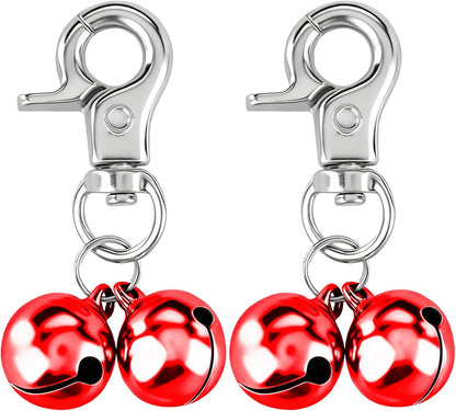 EXPAWLORER Pet Bells for Dog Cat Collar Charm - 2 Pack Cat Collar Accessories Bells Loud, Pet Jingle Ornament Training Pendant Neck Decoration Strawberry Shaped, Tracker for Saving Birds, Pink - Image 12