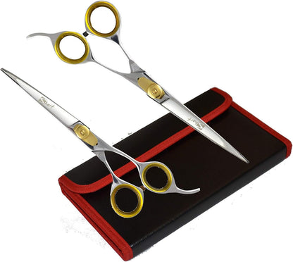 Sharf Gold Touch Pet Grooming Shear | Straight Cat & Dog Grooming Scissors | 6.5 Inch | 440c Japanese Stainless Steel Pet Dog Shearing Scissors | Animal Shears with Removable Comfort Rings - Image 11