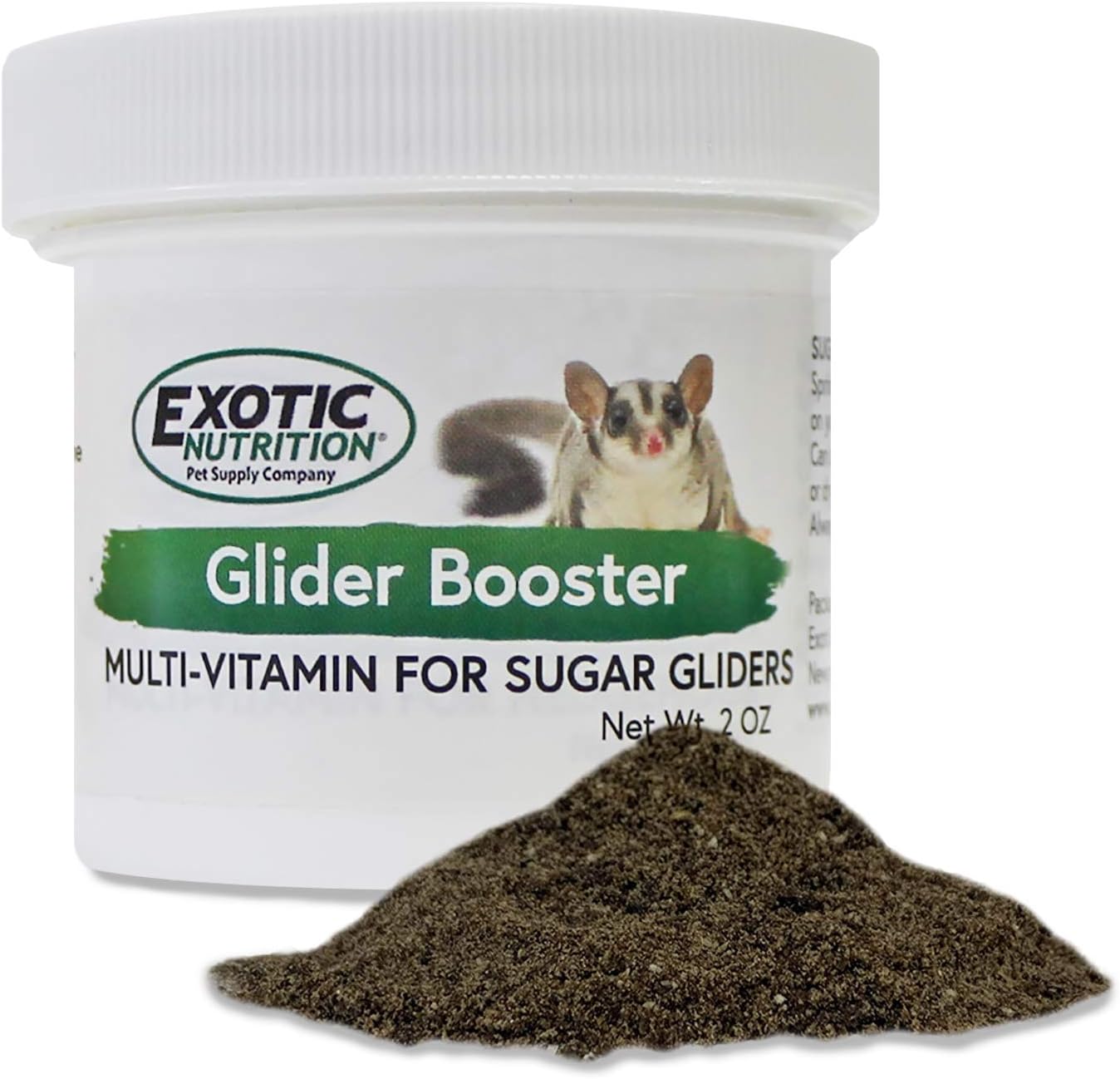 Exotic Nutrition Glider Booster multivitamin powder front view jar