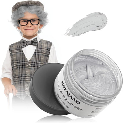 SOVONCARE Silver Gray Temporary Hair Color Wax front packaging view showing the 4.23 ounce jar for instant washable hair styling.