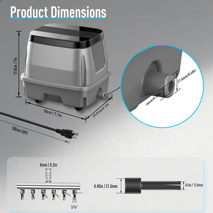 Vibration absorbing silicone feet of AquaMiracle air pump