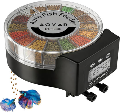 Automatic Fish Feeder Dispenser for Aquarium: 200ml Large Capacity Auto Feeders for Small Tank Turtle Betta Koi - Battery Food Feeding Timer for Flakes Pellet Vacation Weekend Day - Image 11