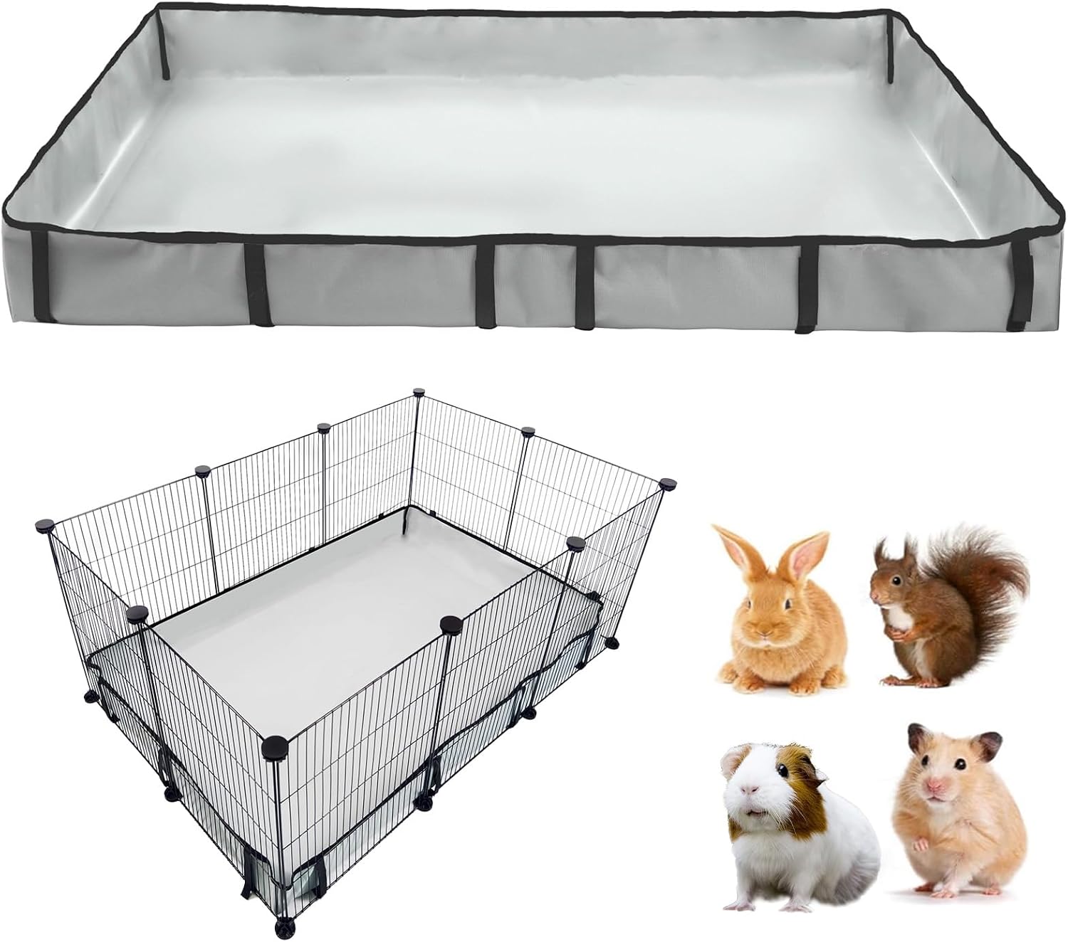 DZWLKJ Guinea Pig Cage Liner Tarp Bottom Waterproof and Washable.Available in 22 Sizes. Base Also for Rabbits, Bunny, Chinchesillas, Hedgehog, Ferrets and Other Small Animals(24x48 inches) - Image 15