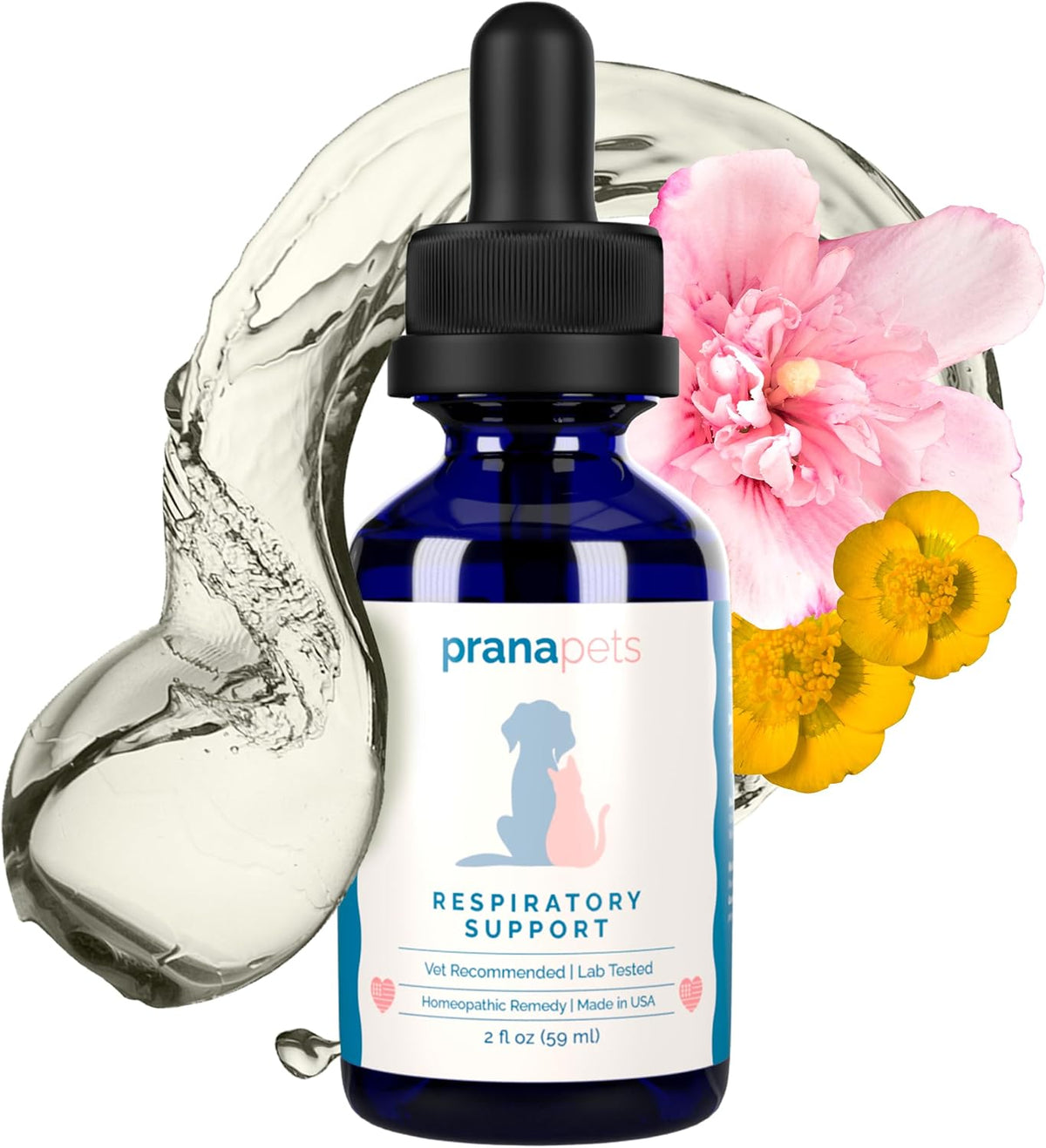 PranaPets homeopathic remedy bottle with dropper cap