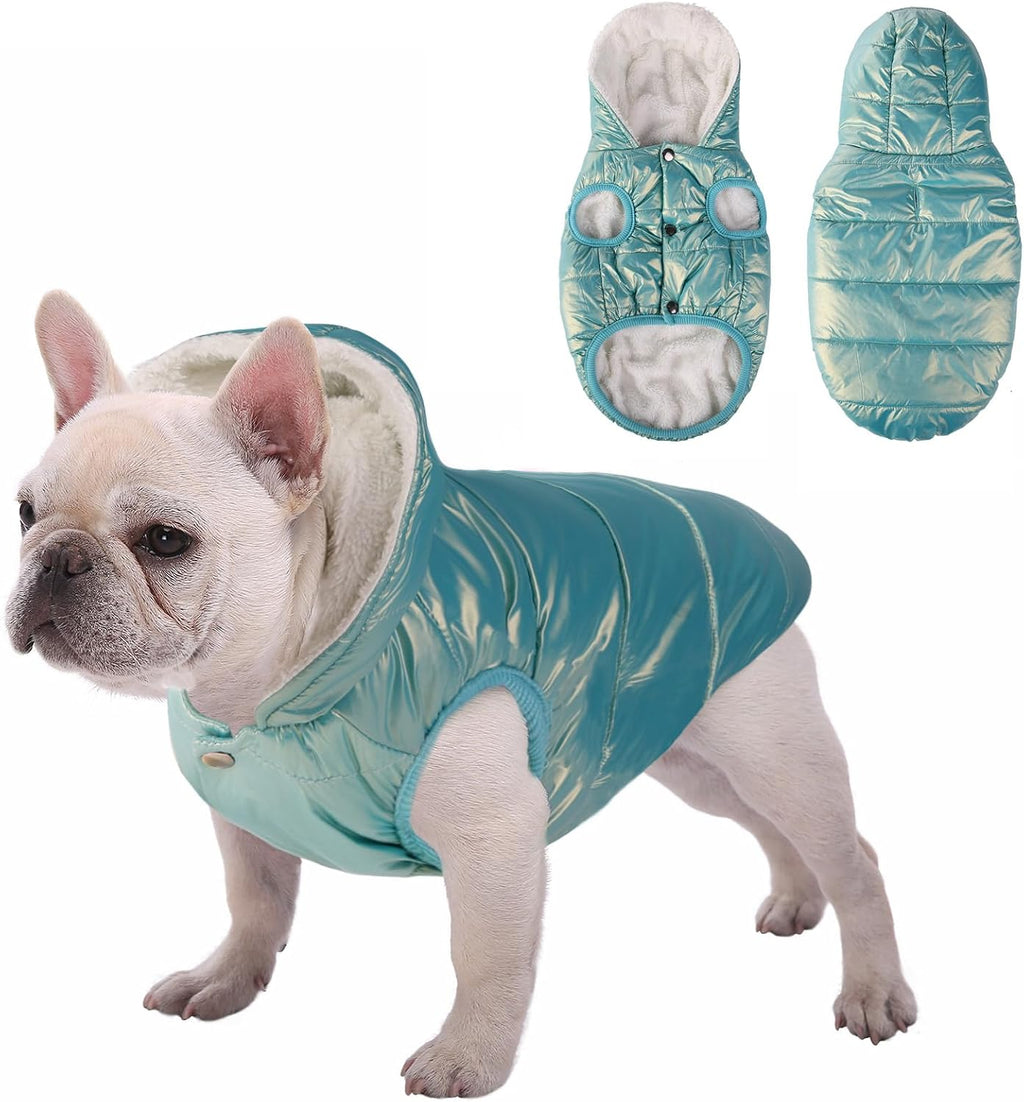 SAWMONG Waterproof Dog Winter Coat, Warm Fleece Lined Dog Jacket with Hood, Windproof Puppy Coat, Pet Apparel Vest Outdoor&Indoor Winter Activities(Blue,XL) - Image 11