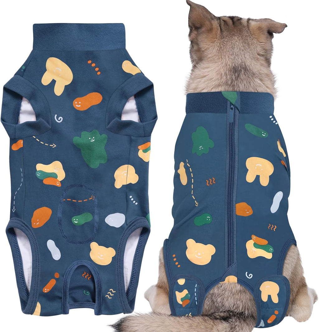 Small Dog Surgery Suit Female Spay,Professional Soft Post-Operative Dog Recovery Suit Male Neuter with Pee Hole,Comfortable Anti-Lick Alternative to Cone,Unisex Pet Surgical Vest for Wound Care(Blue) - Image 14
