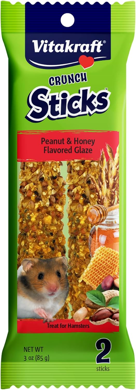 Vitakraft Crunch Sticks Hamster Treats Apple and Honey Flavor 2 Pack - Wholesome Crunchy Chew Sticks for Hamsters and Gerbils - Enrichment Chew Toy with Natural Wood Core - Image 11