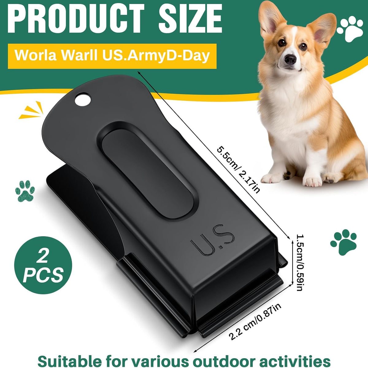 Vercanmonth two pieces pet behavior aid clicker set close up