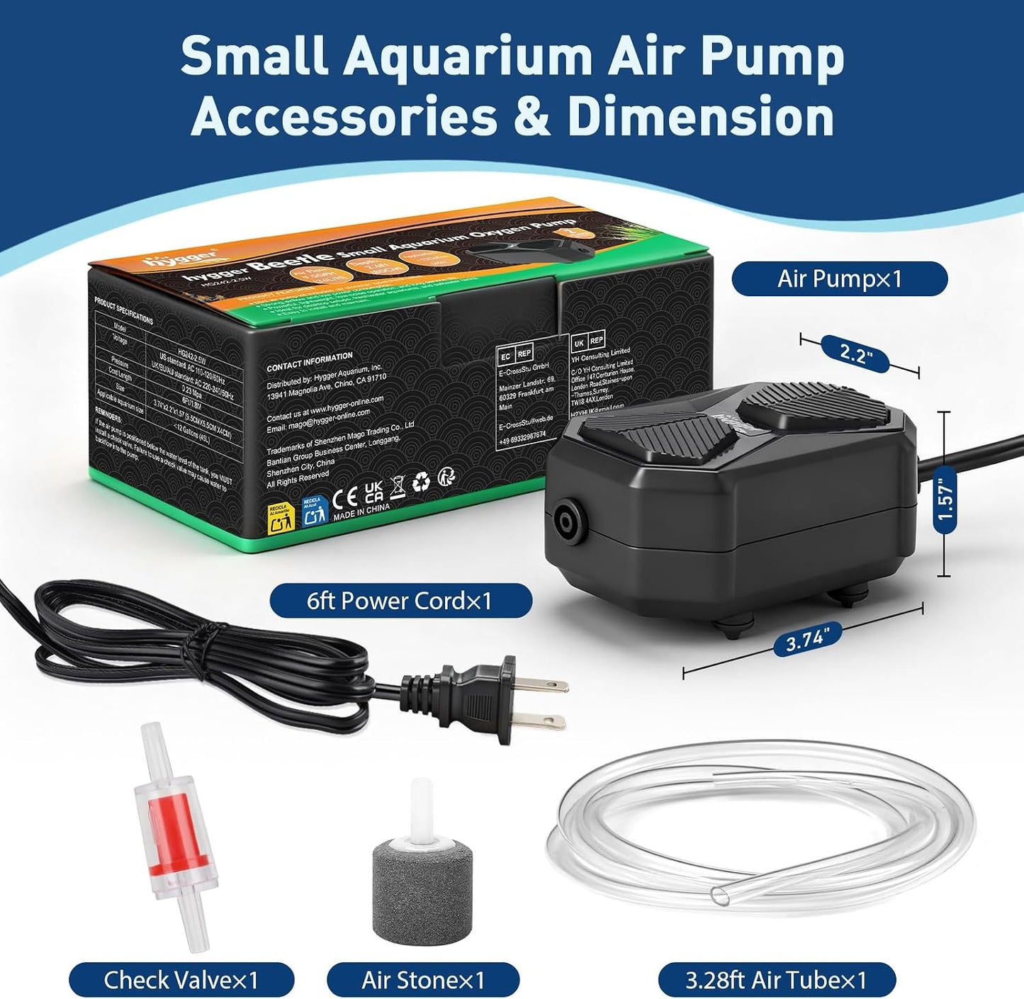 Diagram showing installation of check valve with air pump.