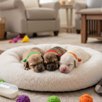 Xelsluthe adjustable puppy whelping bands displayed in 12 distinct vibrant colors for easy tracking of newborn litters.