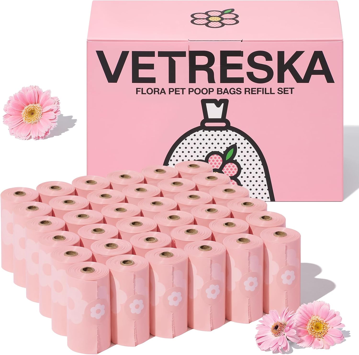 VETRESKA Dog Poop Bags with Dispenser, Lavender Scented, Guaranteed Leak Proof and Extra Thick Pet Waste Bags for Walking Dog and Cats Litter, 1 Bag Holder and 105 Bags (7 Refill Rolls) - Image 11