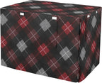Dog Crate Cover Kennel Cover for Dog Cages Breathable for Wire Cage Indoor Outdoor Checkered Mint Green and White - Image 13