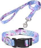 Mihqy Dog Collar with Bohemia Floral Tribal Geometric Patterns - Soft Ethnic Style Collar Adjustable for Small Medium Large Dogs(Floral Pink,M) - Image 9