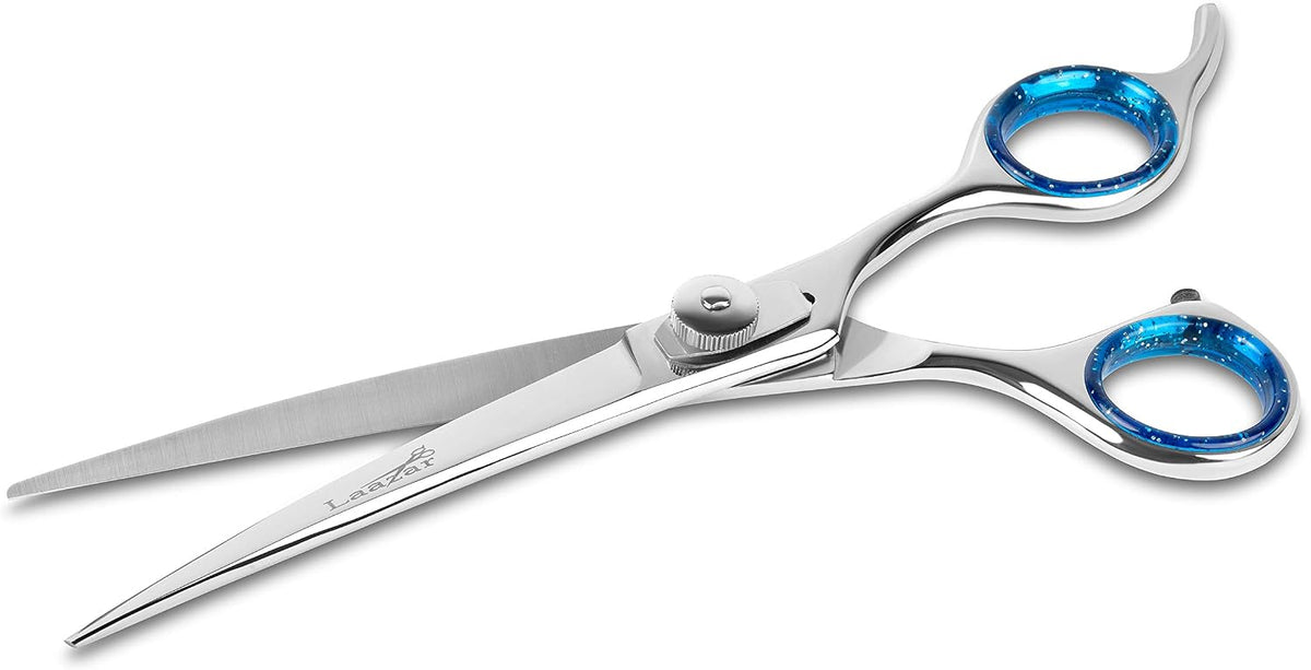 Laazar 7 inch stainless steel shears side angle display