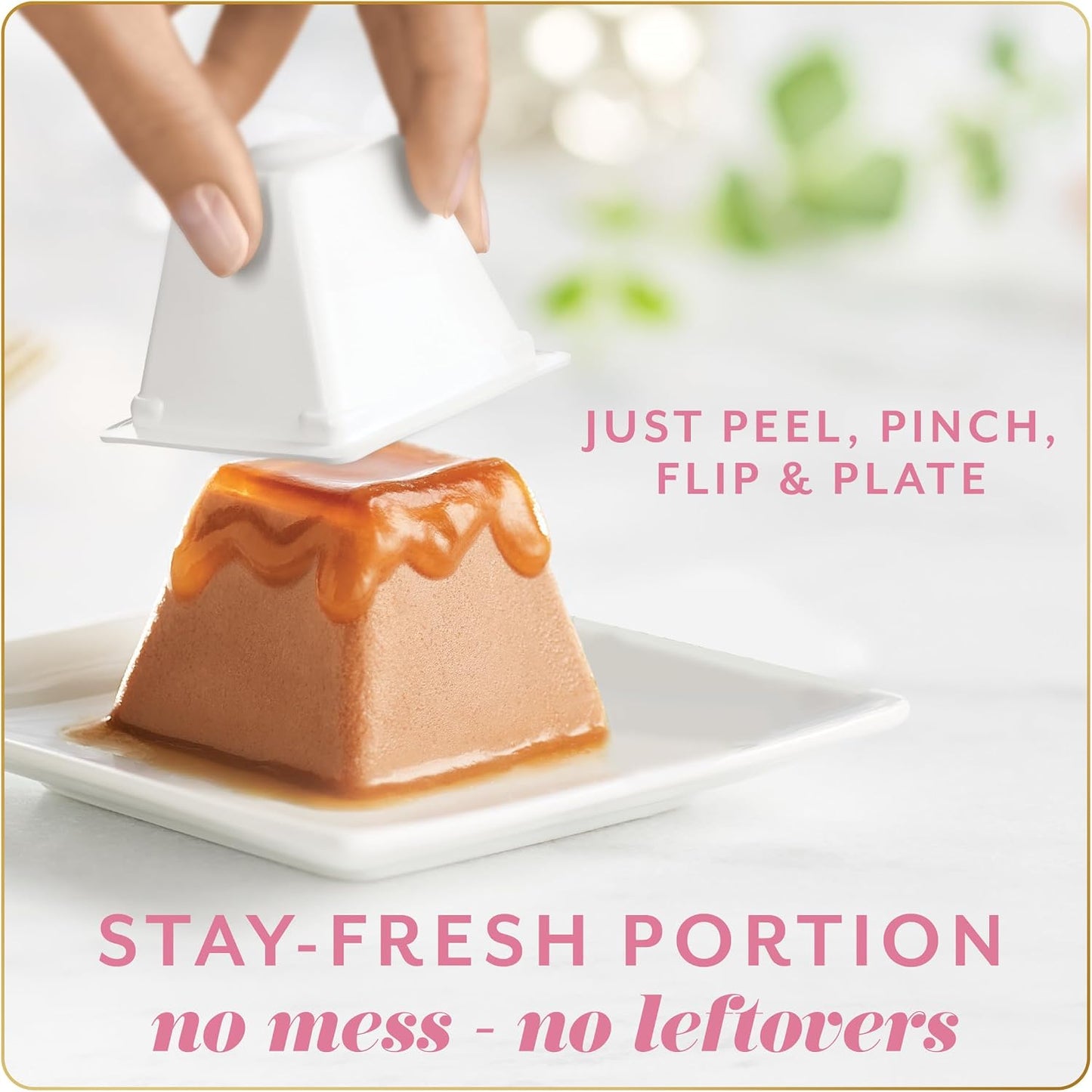 Fancy Feast Gems Salmon peel and plate serving