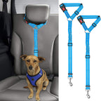 BWOGUE 2 Packs Dog Cat Safety Seat Belt Strap Car Headrest Restraint Adjustable Nylon Fabric Dog Restraints Vehicle Seatbelts Harness - Image 13