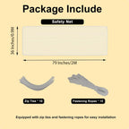 White polyester mesh balcony safety netting close up