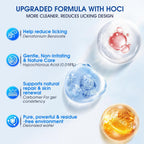 Anti lick protective hydrogel film on a pet hot spot area