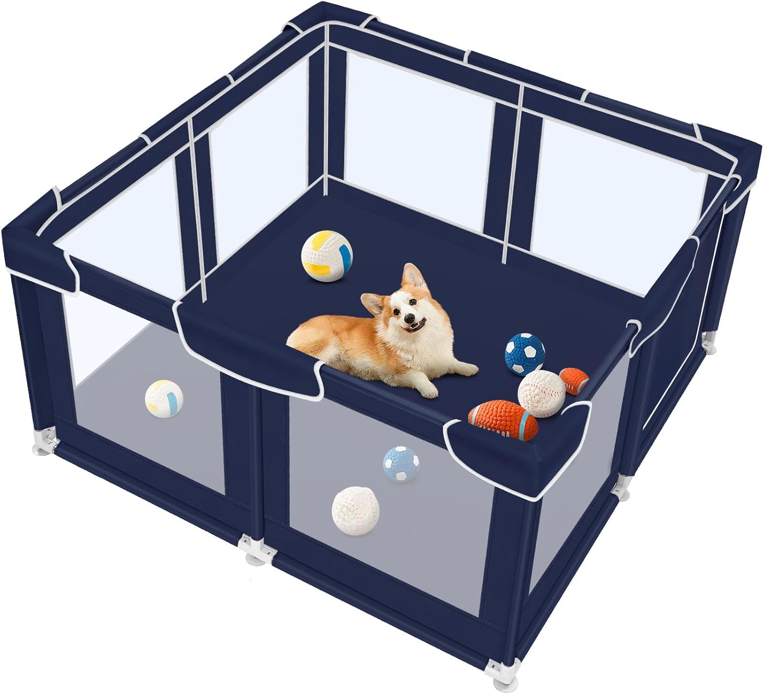Zikopomi 42 inch cat kennel roof extension providing privacy and shade for small pets