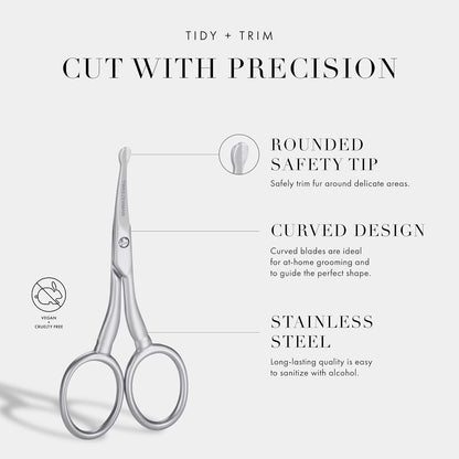 Tweezerman authentic USA imported professional curved shears for pet care.