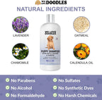 Puppy Shampoo & Conditioner | Made in USA | Tear Free | Best Shampoo for Puppies | Sensitive & Itchy Skin Wash | Oatmeal Bathing | Tearless, Lavender, 8oz [We Love Doodles] - Image 9
