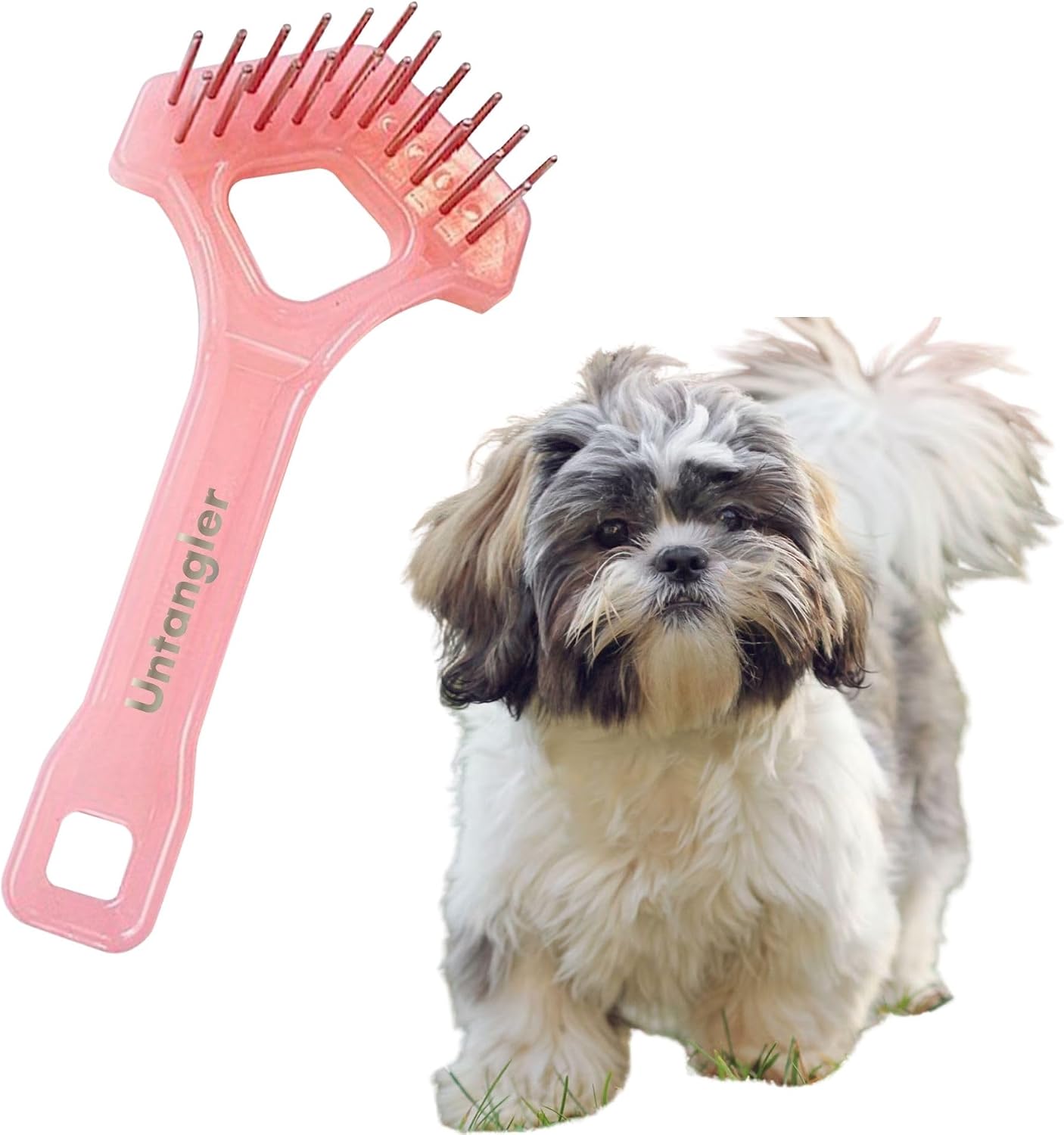 Mini-Rake V-Shaped with 1" Long Double-Row Rotating Teeth (AquaBlue) - Image 11