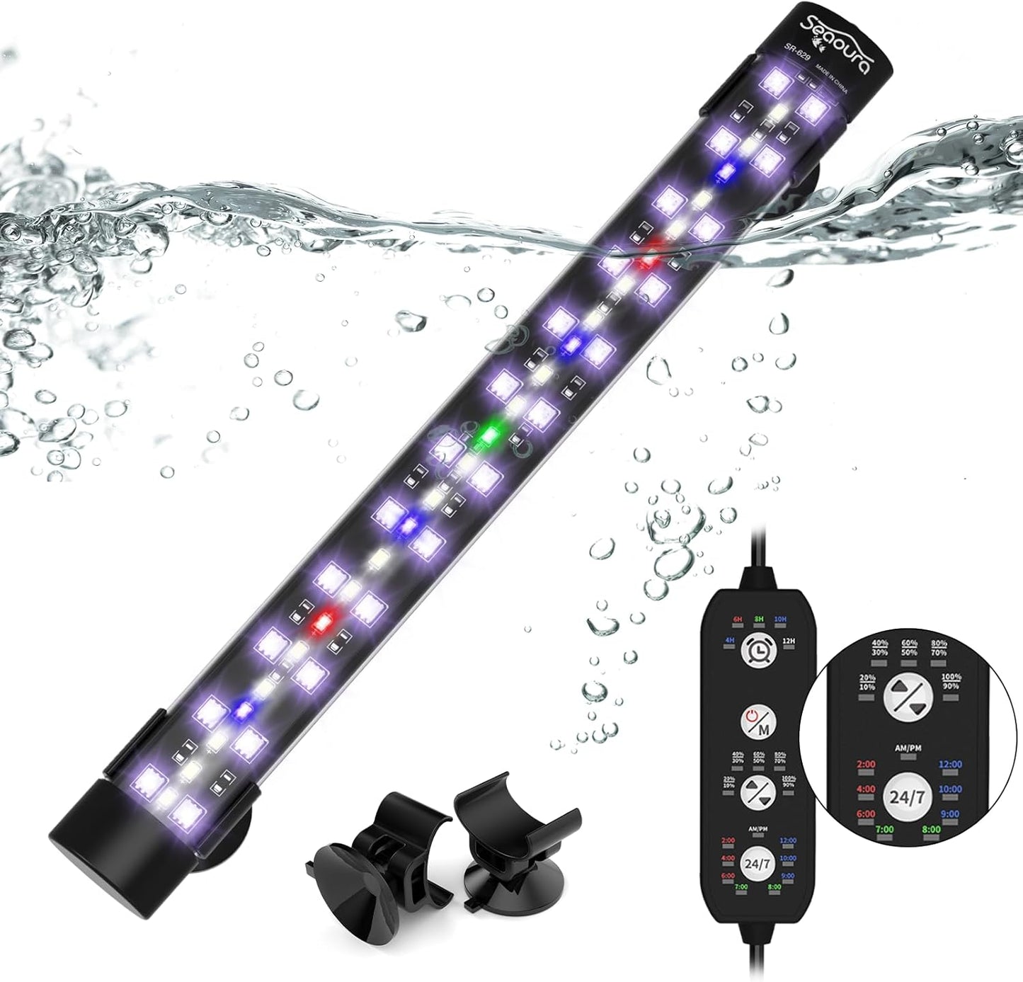 Seaoura 15 inch aquarium light product dimensions