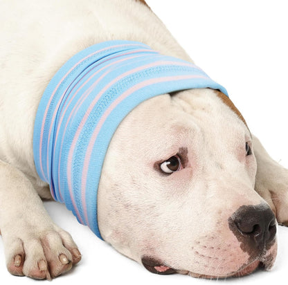 Nanaki Calming Hoodie Dog Grooming Ear Cover Anxiety Relief-No Shake Dog Ear Wrap Hematoma, Striped Head Wrap Snoods for Noise Protection, Bath, Fireworks, Thunderstorm, Blow Drying, Warm-Keeping - Image 15