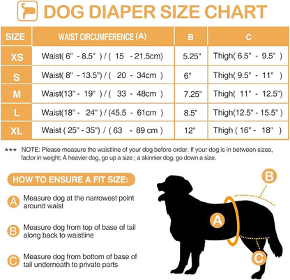 Avont large female dog diaper hook and loop closure design