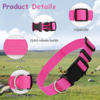 Livestock neck belt showing quick-release safety plastic buckle