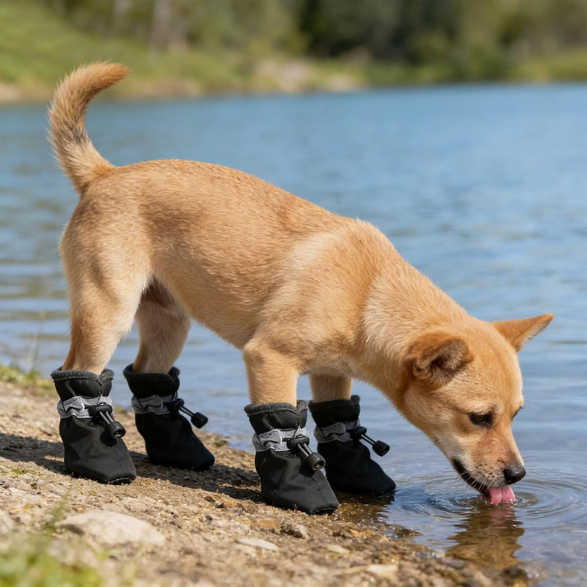 Andiker breathable dog paw protectors side profile