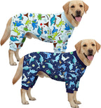 XPUDAC 2 Pack Dog Pajamas for Medium Large Sized Dog, 4-Way Stretch Warm Pet Pjs Onesie Lightweight Soft Jammies Pet Clothes Boy Girl Duck Pig Print, 4XL - Image 15