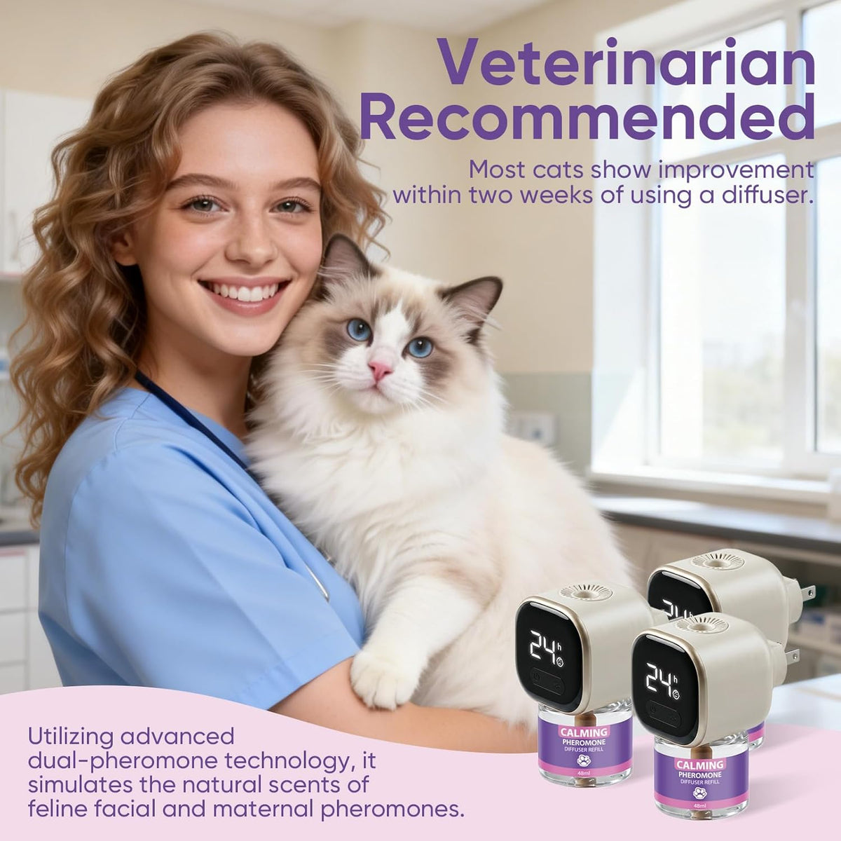 Premium imported pet calming device with smart memory function settings