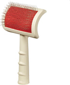 Master Grooming Tools Universal Pet Small Slicker Brush side angle showing curved head