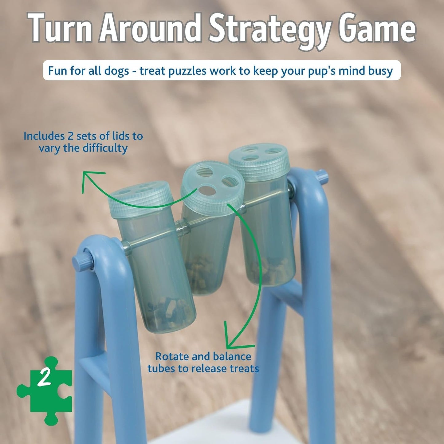 Mix and match beaker lids for TRIXIE dog activity game