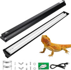 T5 UVB Reptile Light Fixture Combo Kit 8W: 10.0 HO UVB Light for Reptiles Terrarium Hood Comes with UVB Lamp, 12'' Linear UVB Light Bar for Desert Bearded Dragon,Turtle,Gecko - UV Sensor Test Card - Image 13