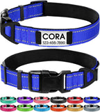 Joytale Personalized Dog Collars with Engraved Name Plate, Silent No Jingle Custom Nylon Collar with Fixed ID Tag, Reflective Soft Neoprene Padded Breathable for Medium Dogs, Hotpink - Image 15