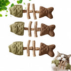 2026 New Creative Fish Bone Cat Dental Chew Toy -Natural Catnip & Silvervine Teeth Cleaning Stick, Fix Cat Dental Health, Durable Wooden Feline Tooth Care Tool (C) - Image 12
