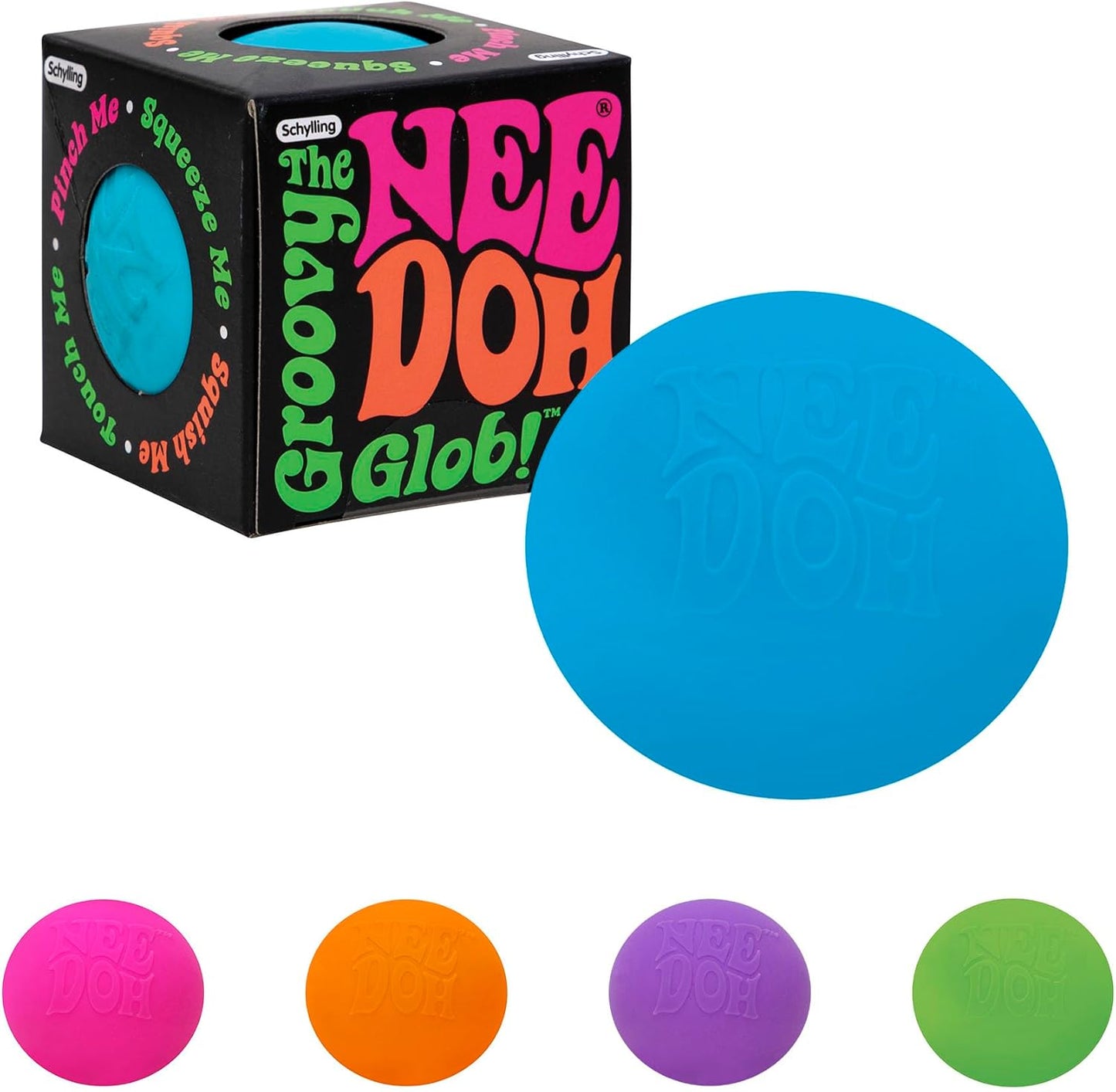 Schylling NeeDoh Original sensory fidget toy front view packaging for stress relief