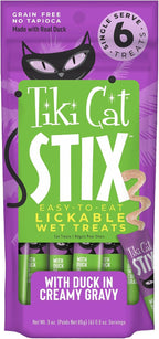 Tiki Cat Stix Mousse Treats, Single Serve Indulgent Lickable Treat or Dry Food Topper, Chicken and Shrimp in Creamy Gravy, 3 oz. Pouch - Image 10