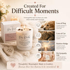 Premium Paw Prints Pet Memorial Candle - Paraffin-Free Soy Wax, Dog Memorial Gifts for Loss of Dog, Pet Loss Sympathy & Bereavement Gift, Rainbow Bridge Remembrance Gift for Grieving Pet Owner - Image 3