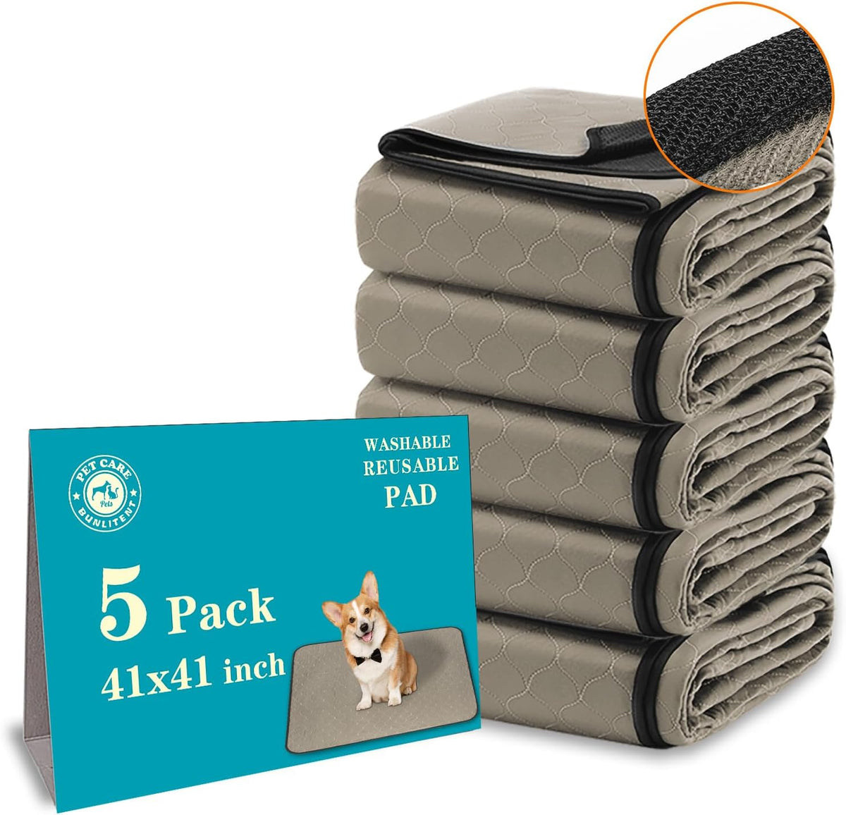 Bunlitent Washable Pee Pads for Dogs 72x72, 2 Pack, Extra Large Reusable Puppy Pads, Dog Training Pads with Quick Dry, Large Anti-Slip Dog Pee Pads, Whelping Pads, Potty Pad - Image 15