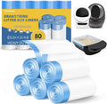 WOWSOLID automatic cat litter box liner front view showing heavy duty drawstring design.