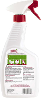 Back label of Nature's Miracle Bird Cage Cleaner showing ingredients