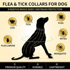 Lerqua dog flea collar black adjustable band