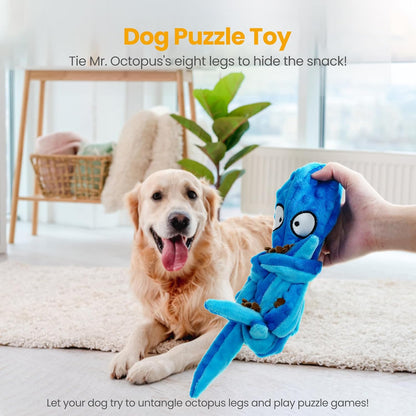 HGB octopus dog toy showing textured dental cleaning surface