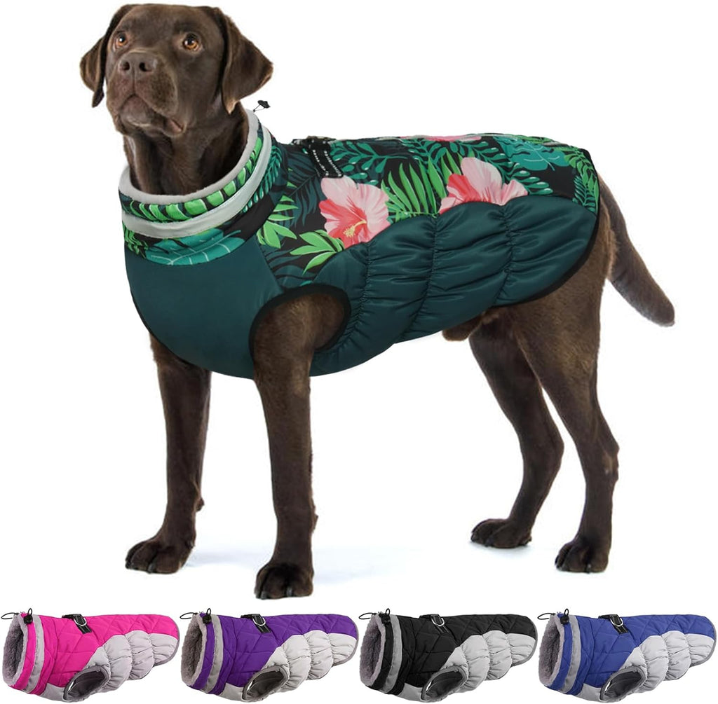 Dog Winter Jacket Cozy Reflective Waterproof Windproof Warm Pet Garment,Comfortable Cold Weather Fleece Apparel Outfits with Zipper Closure for Small Medium Large Dogs Puppy Walking,X-Large - Image 12